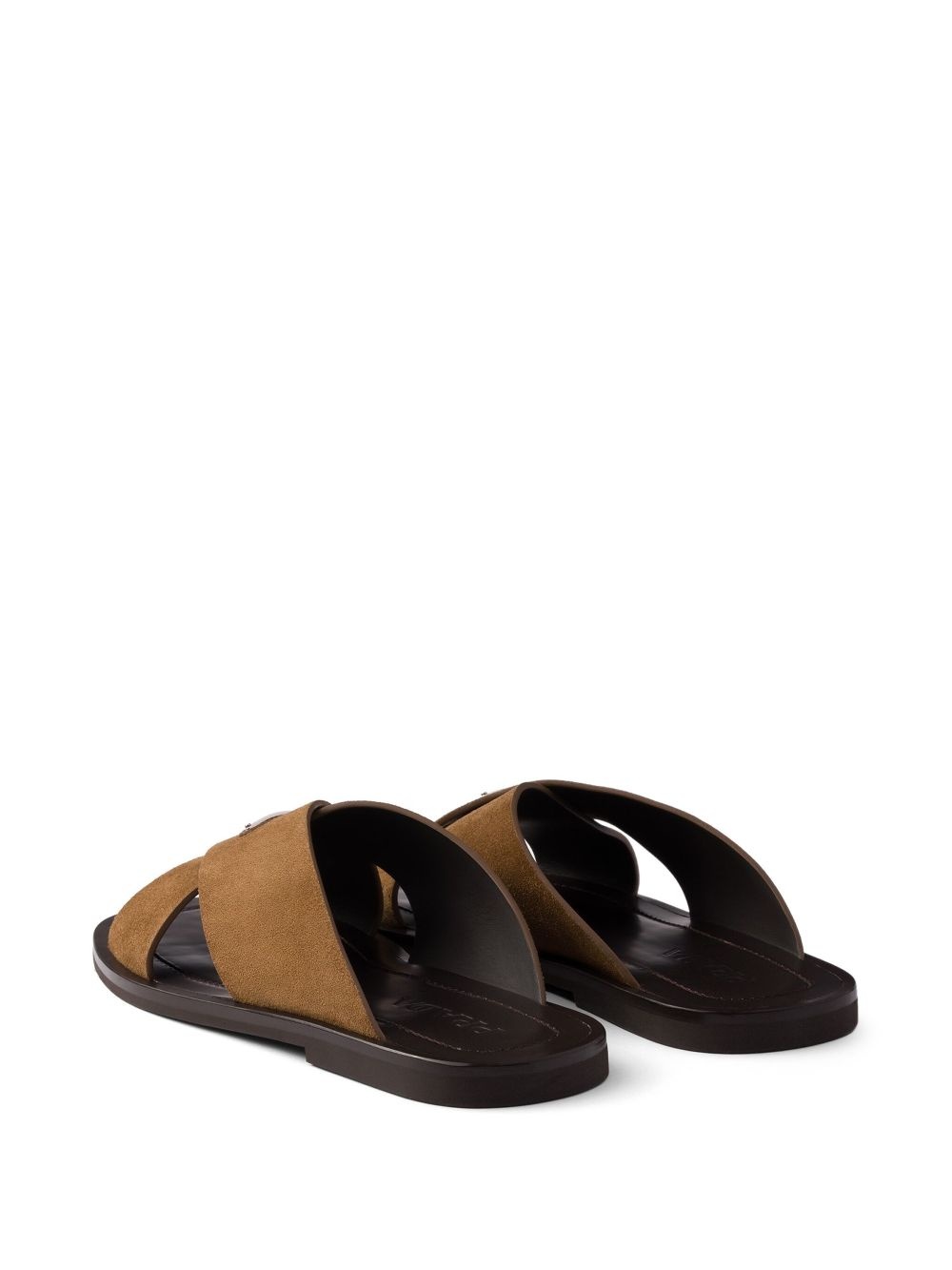 suede crisscross slides - 3