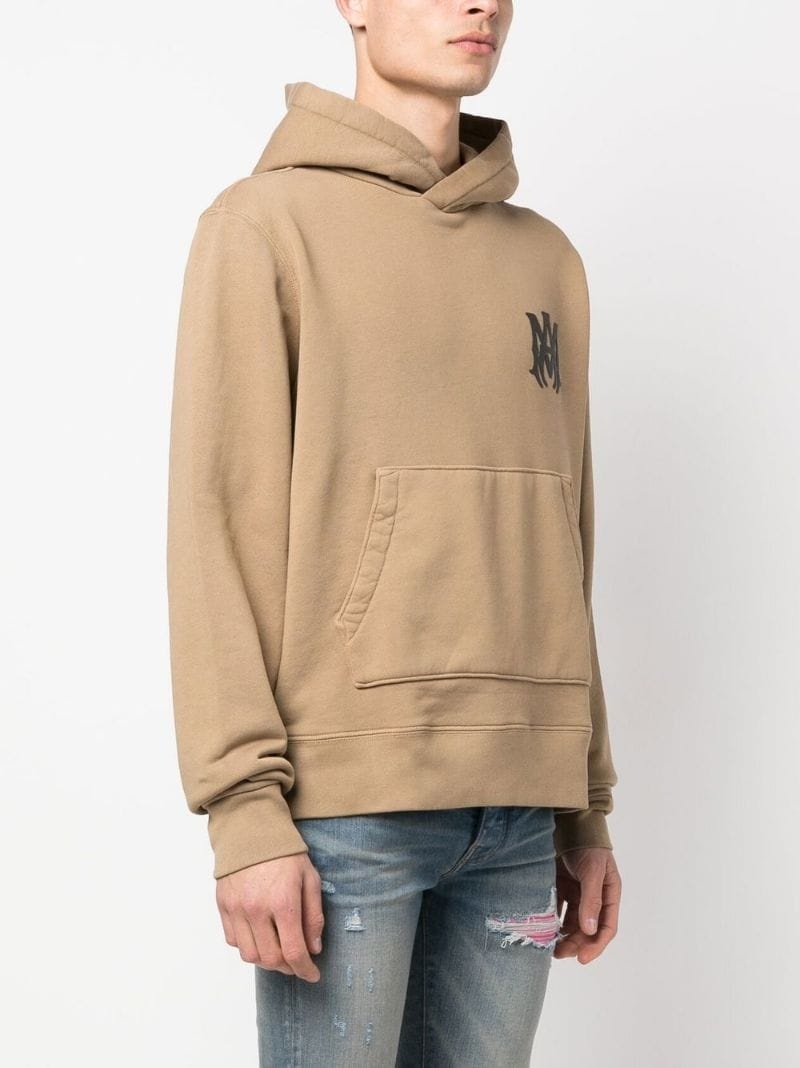 logo-print cotton hoodie - 3