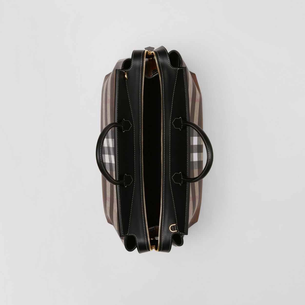 Check and Leather Large Catherine Bag - 5
