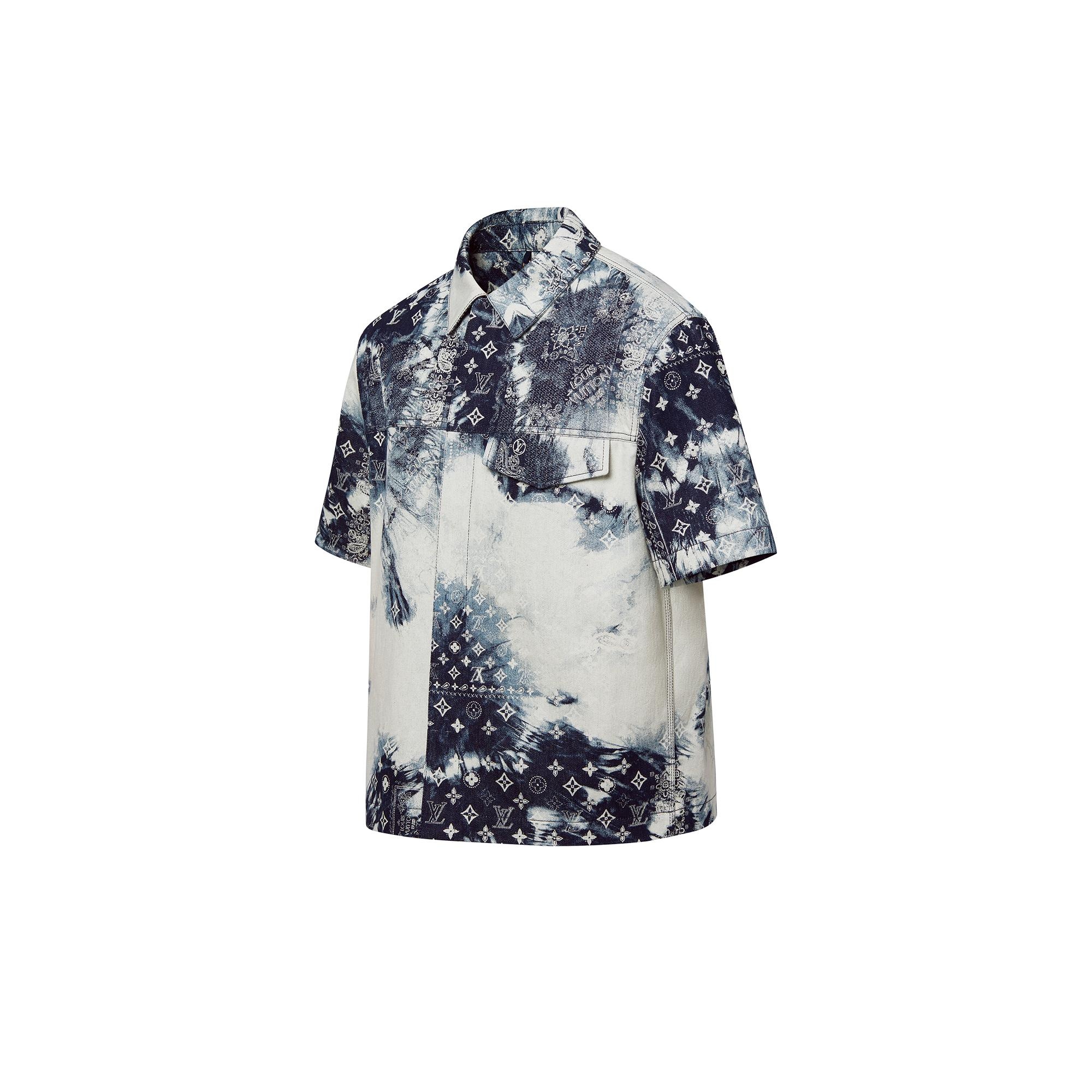 Monogram Bandana Short-Sleeved Denim Shirt - 2