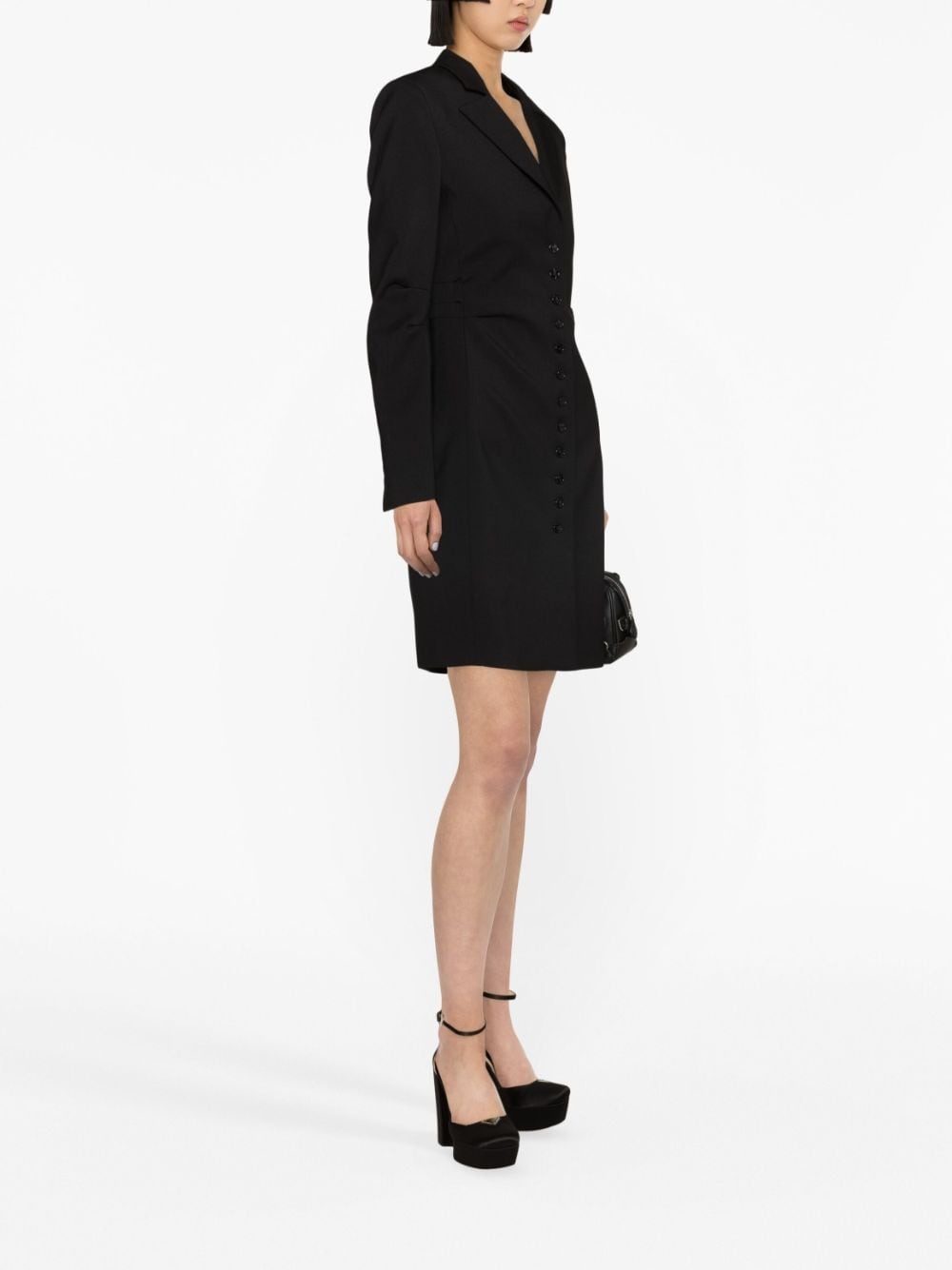 notched-lapel single-breasted coat - 4