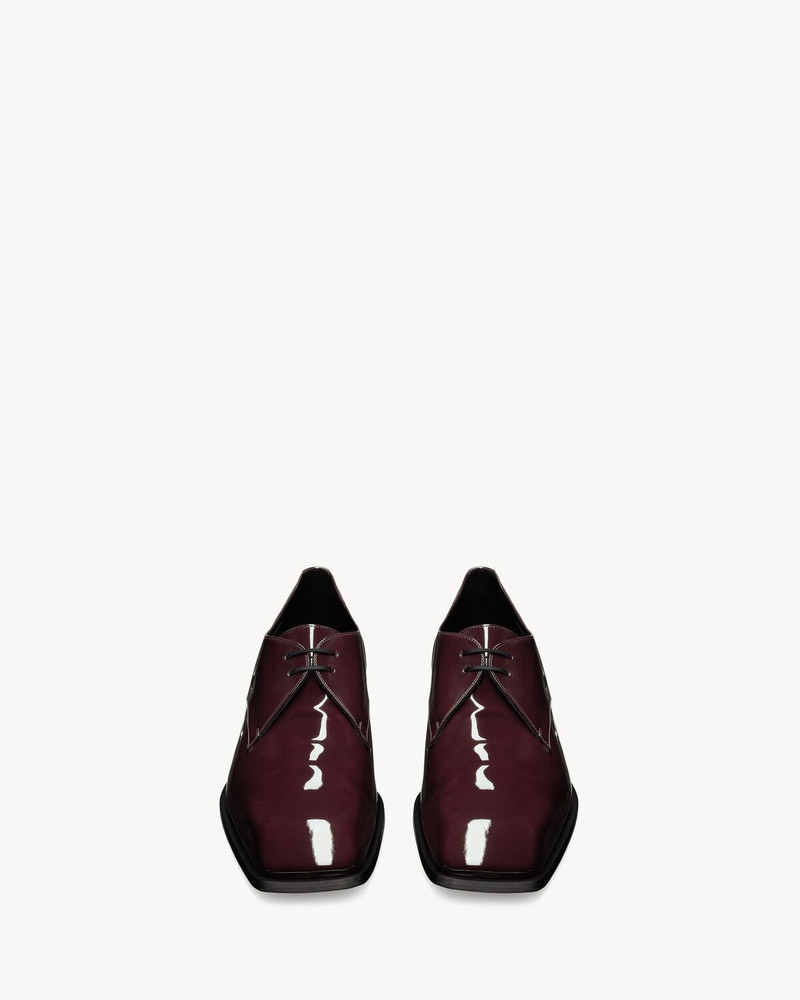 SAINT LAURENT JEAN DERBIES IN PATENT LEATHER outlook
