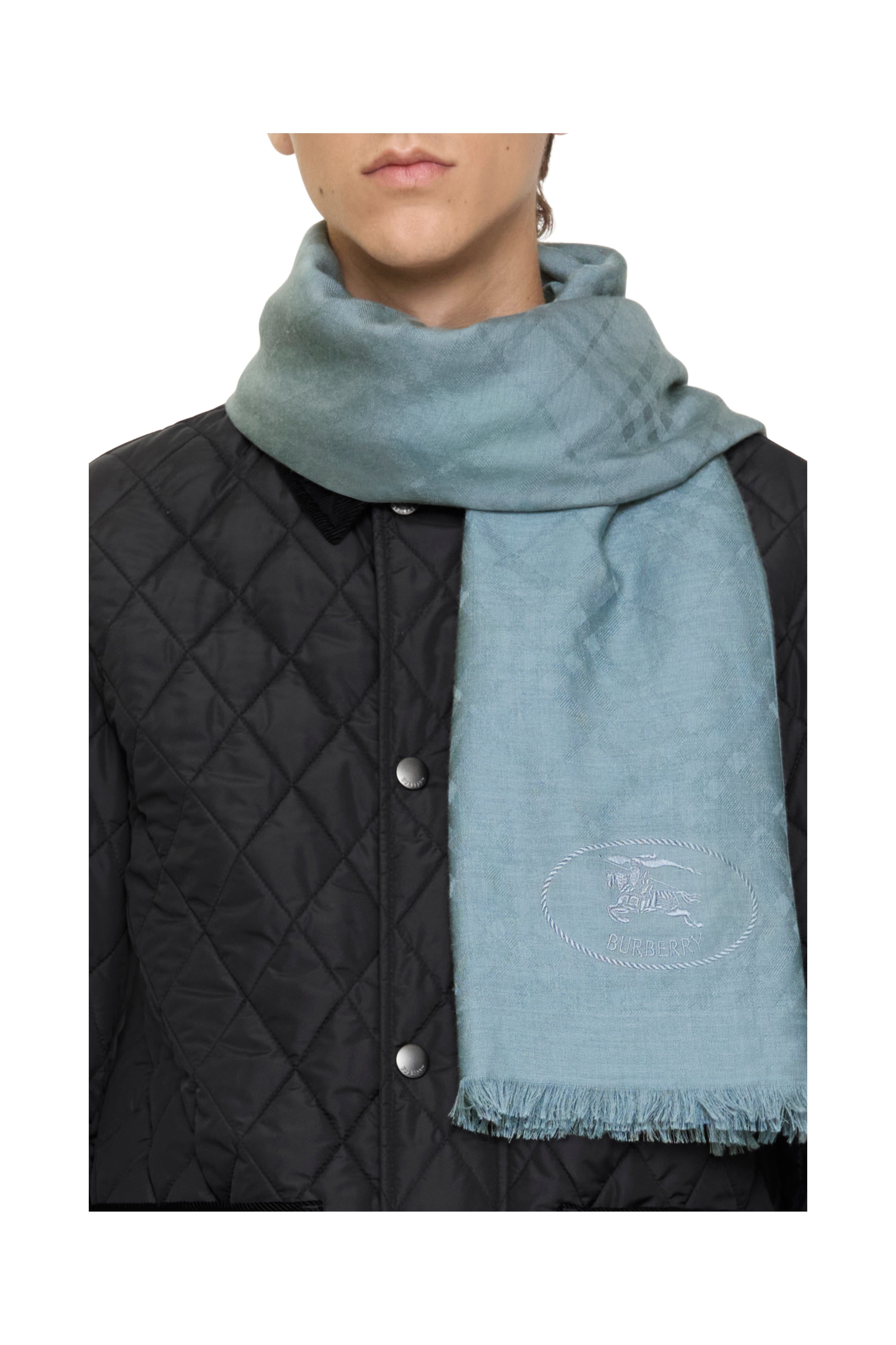 burberry Wide Check Wool Silk Scarf in Index at Nordstrom - 5