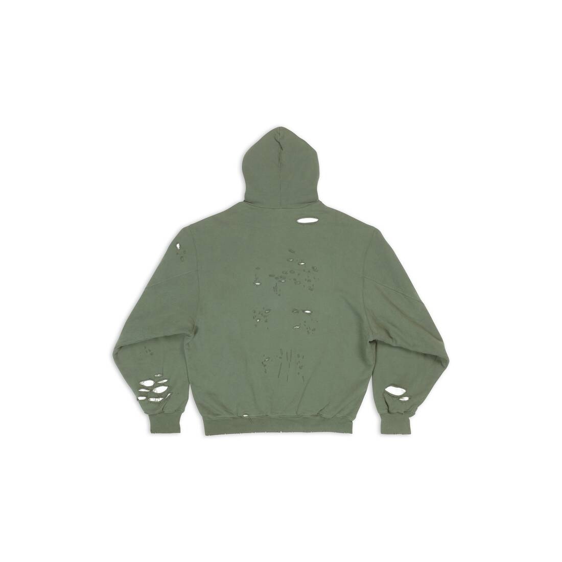 Destroyed Hoodie in Green - 2