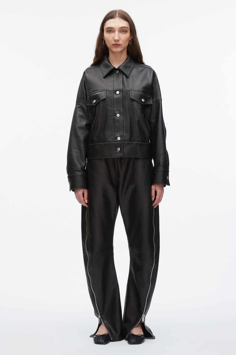 3.1 Phillip Lim Leather Boxy Jacket outlook
