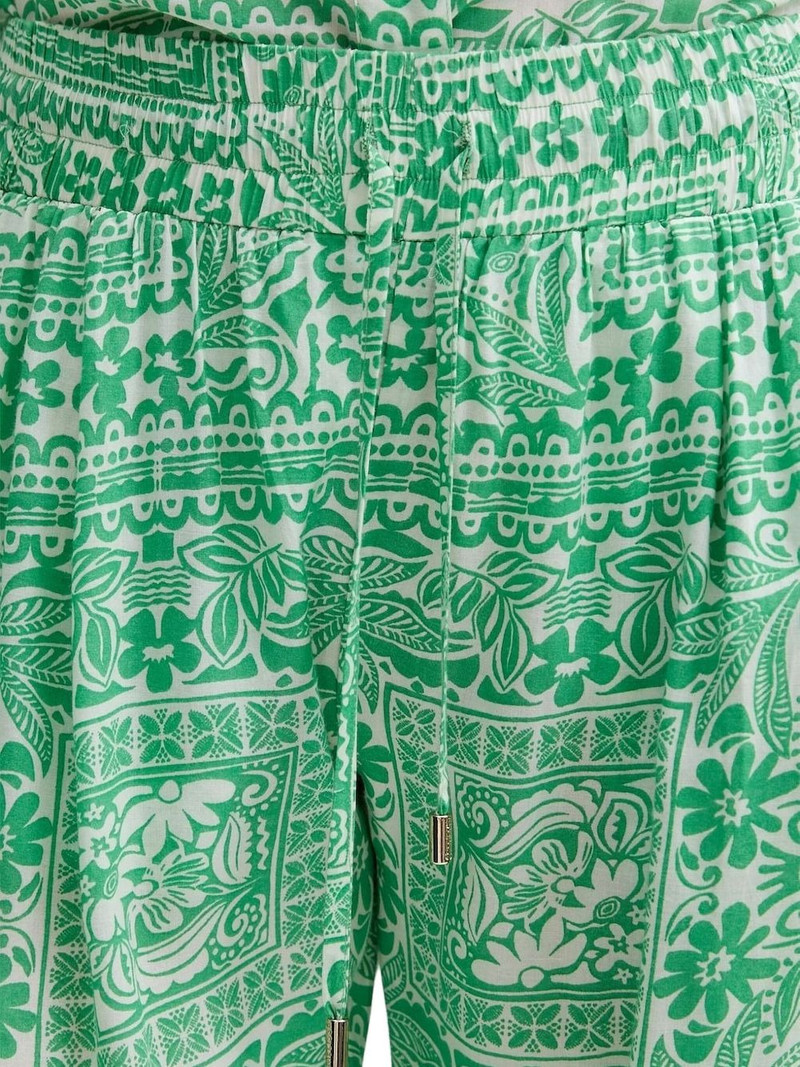patterned drawstring-waistband trousers 3