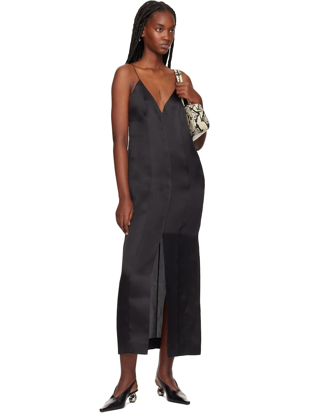 Beige & Black Simona Shoulder Bag - 4