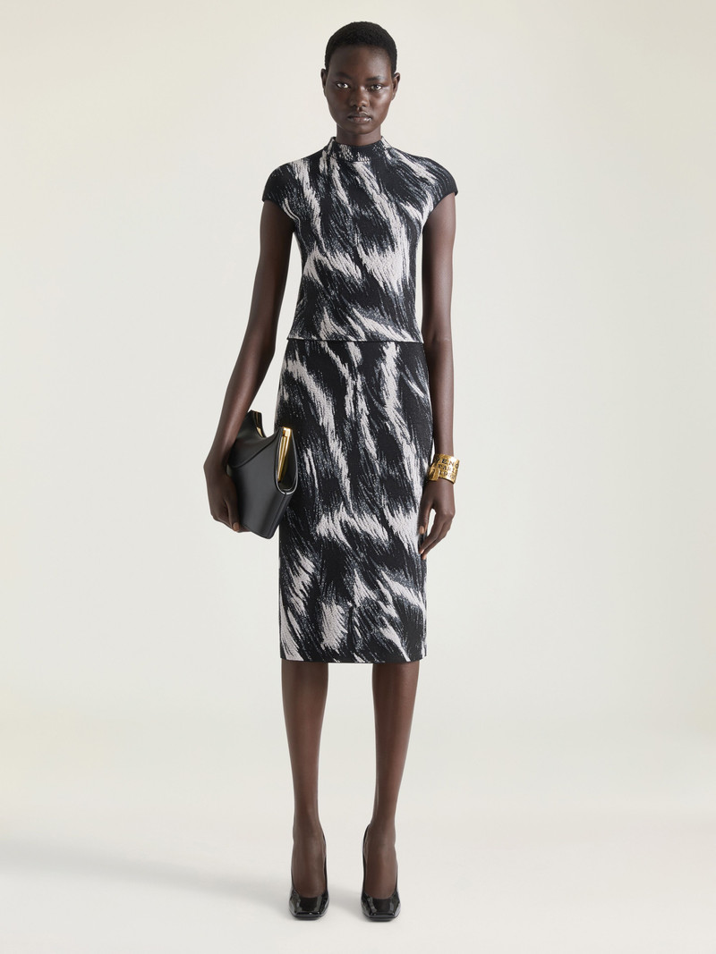 Givenchy MIDI PENCIL SKIRT IN VISCOSE WITH ANIMAL JACQUARD outlook