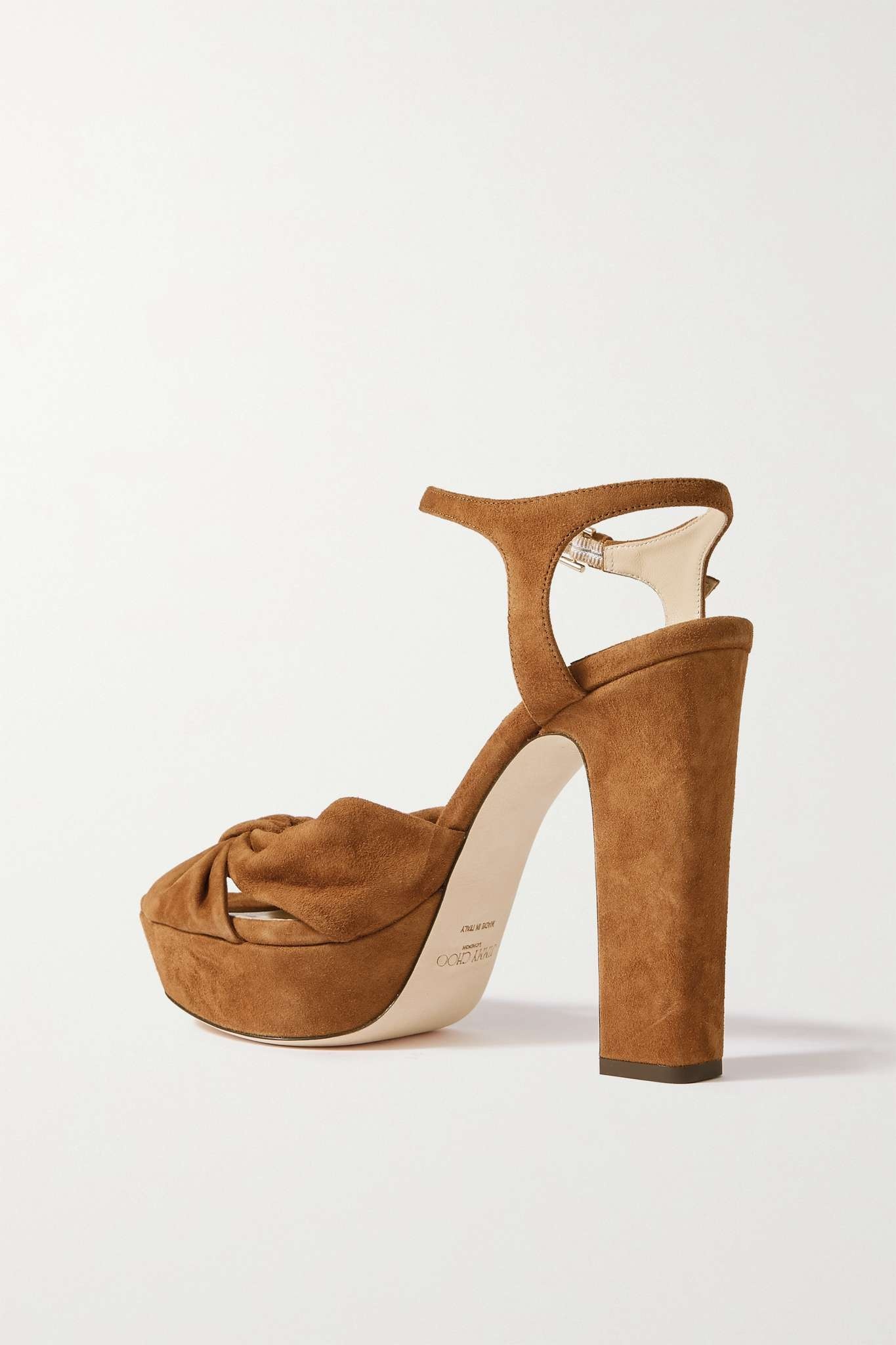 Heloise 120 knotted suede platform sandals - 3