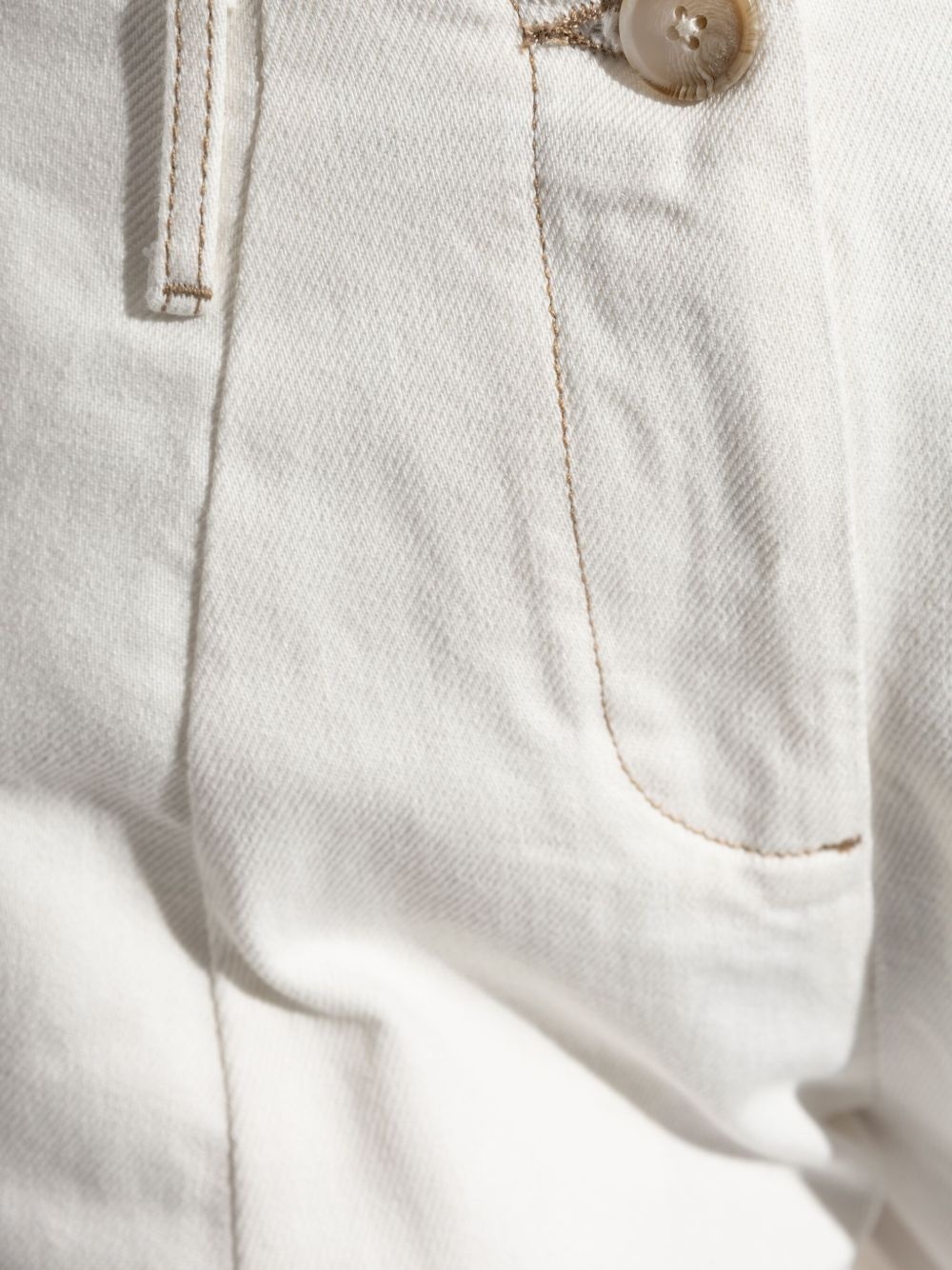 cotton wide-leg trousers - 5