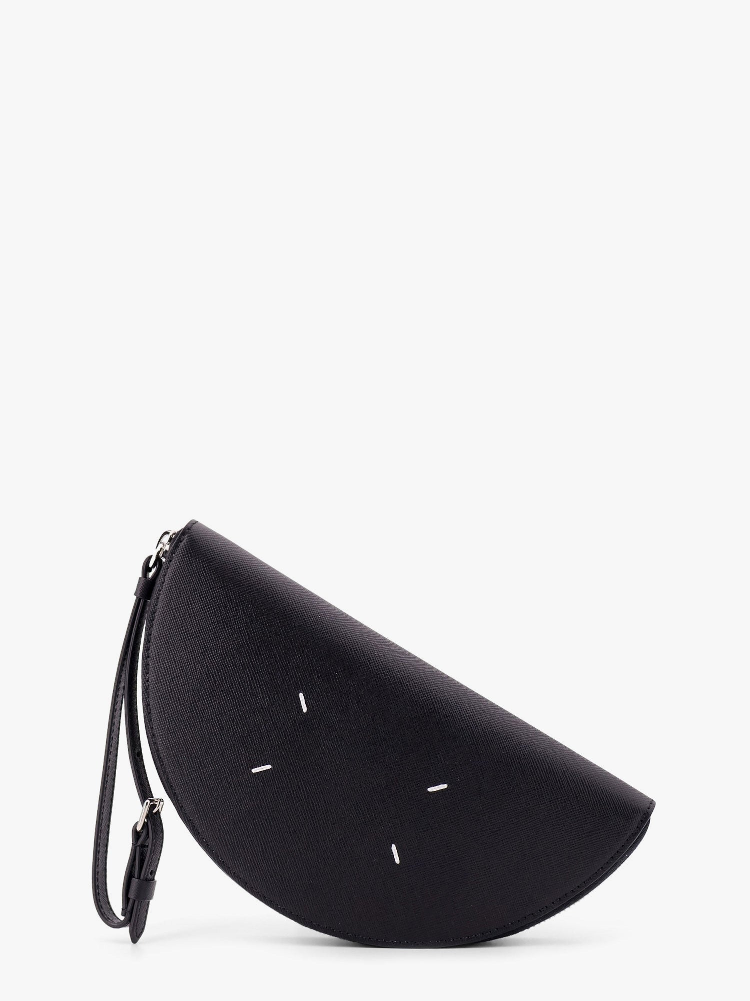 Maison Margiela Leather Pochette With Iconic Four Stitched Detail - 3