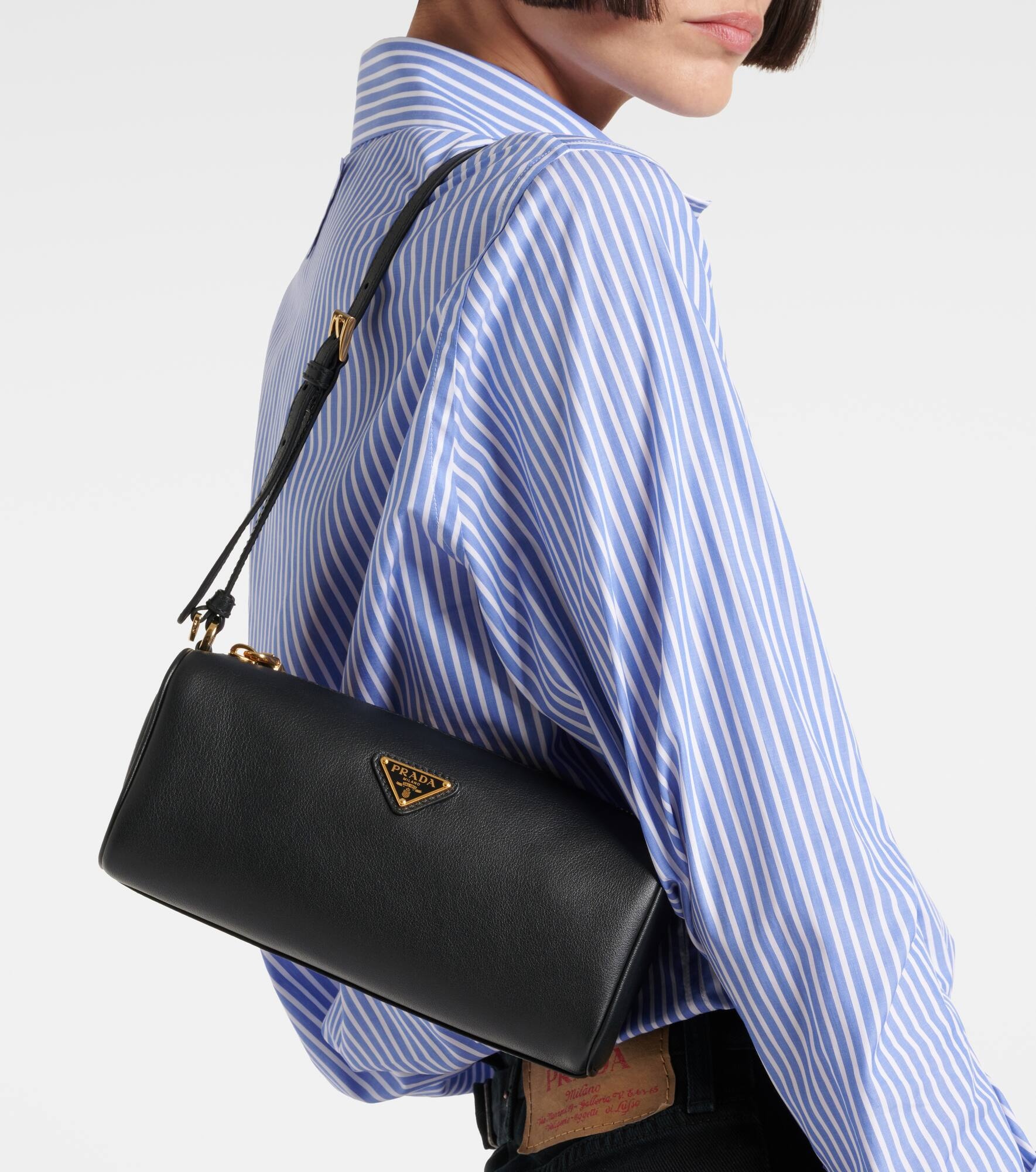 Mini logo leather shoulder bag - 2