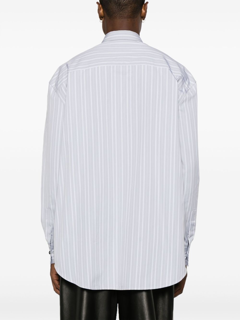 oversized striped cotton shirt - 4