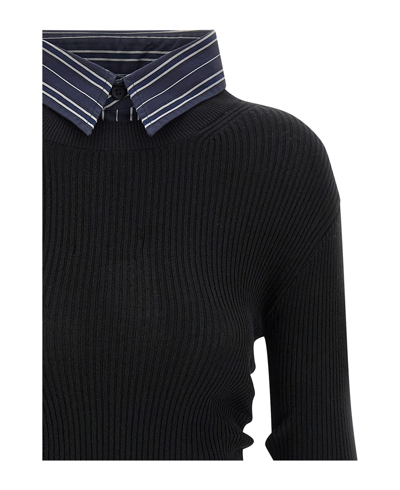Trompe L' Il Shirt Sweater - 3