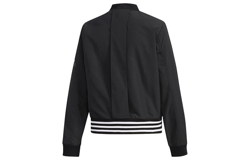 adidas (WMNS) adidas Woven 3-Stripes Bomber Jacket 'Black' FI9284 outlook