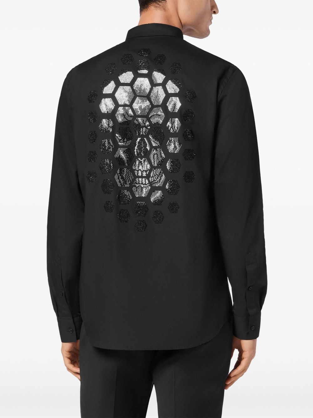 skull-embellished shirt - 4