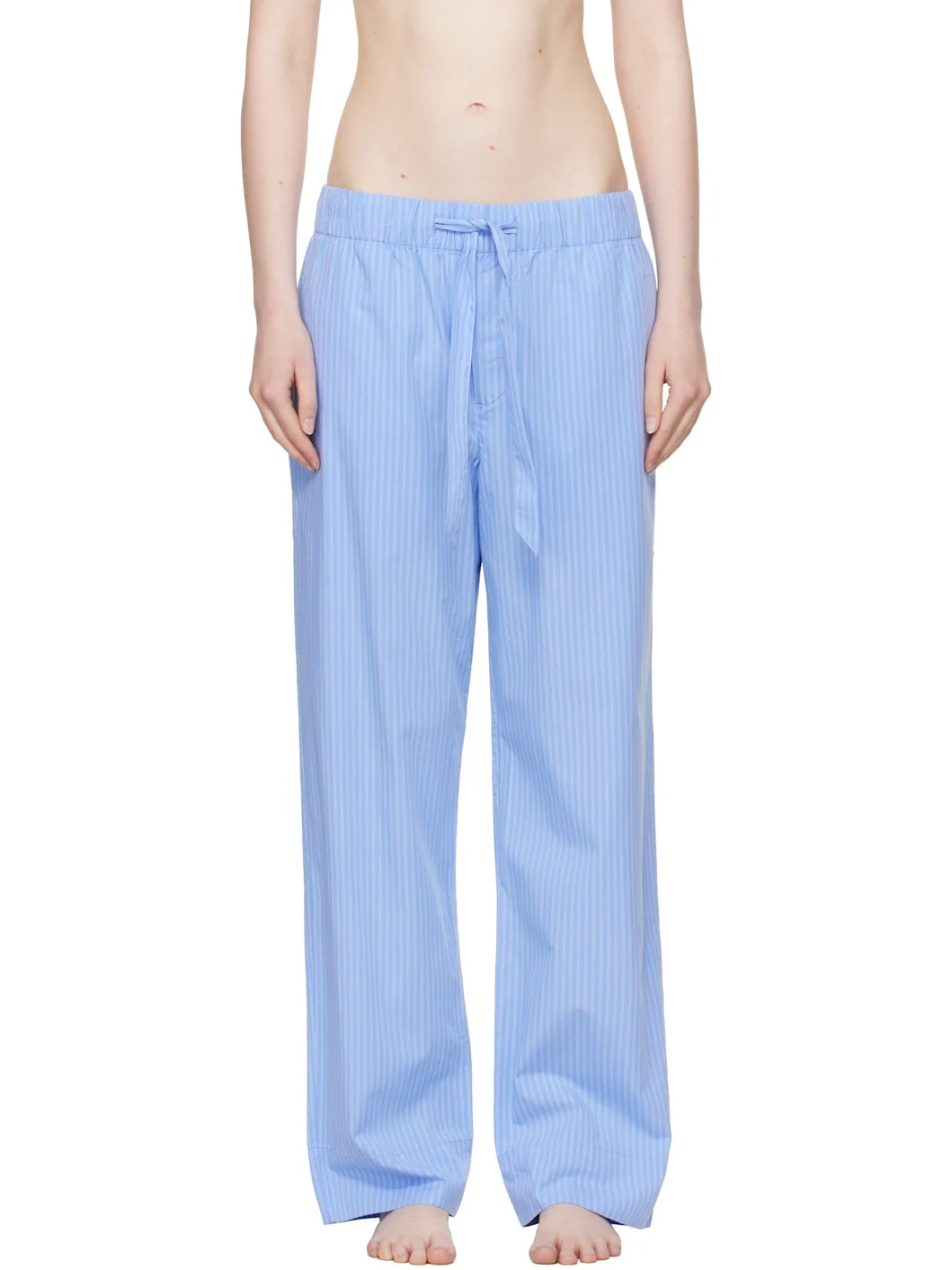 Blue Poplin Pyjama Pants - 1