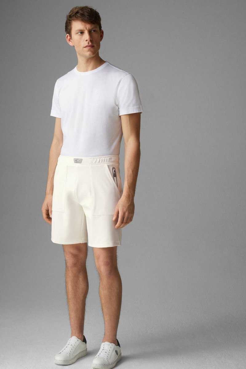 BOGNER BERTO SWEAT SHORTS IN OFF-WHITE outlook