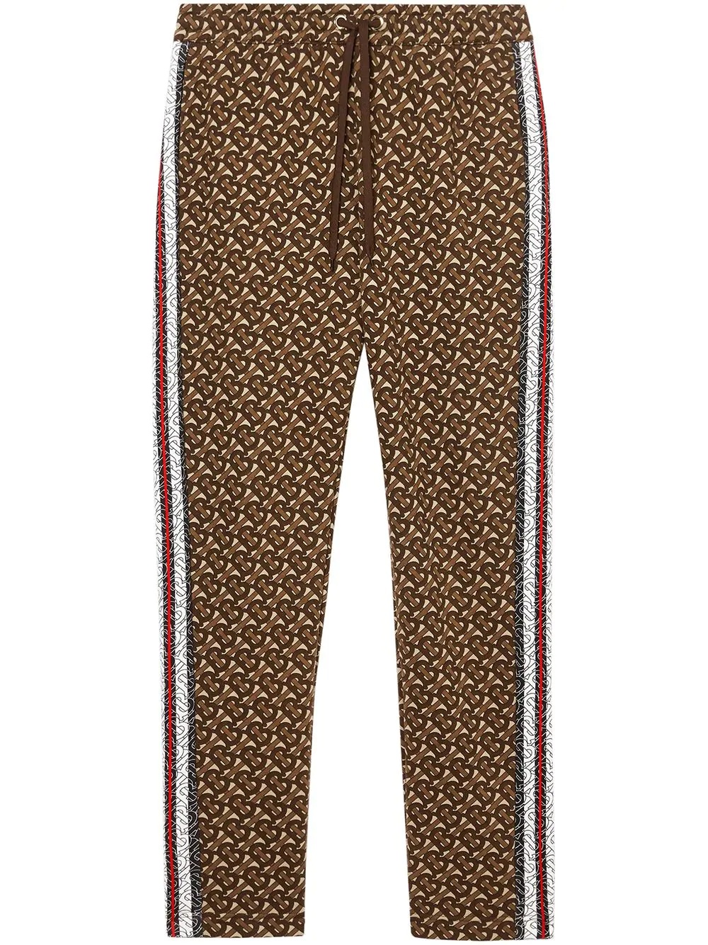 Monogram Stripe Print Cotton Trackpants - 1