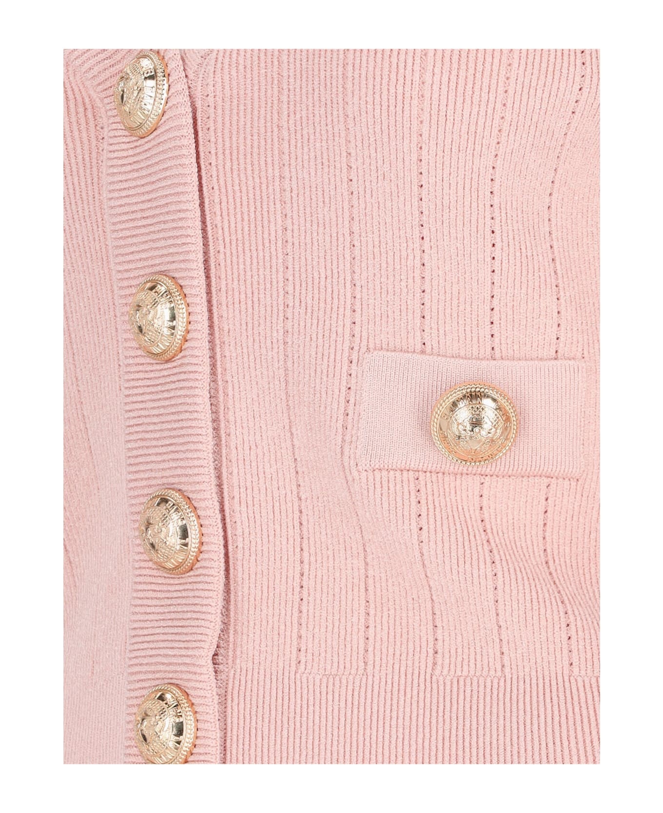 Cropped Cardigan With Buttons - 4