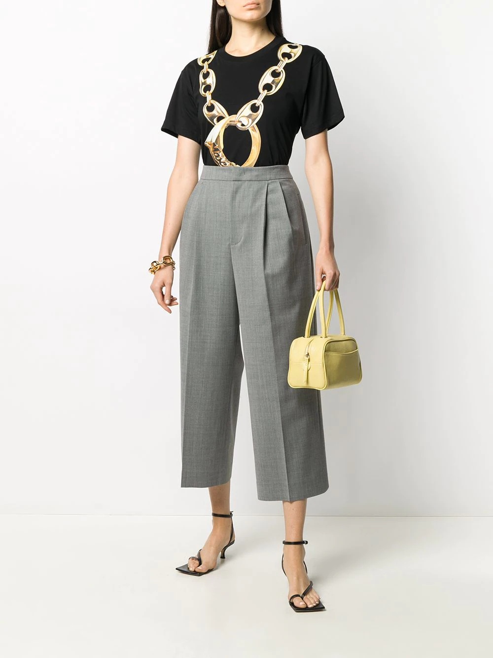 wide-leg cropped trousers - 2