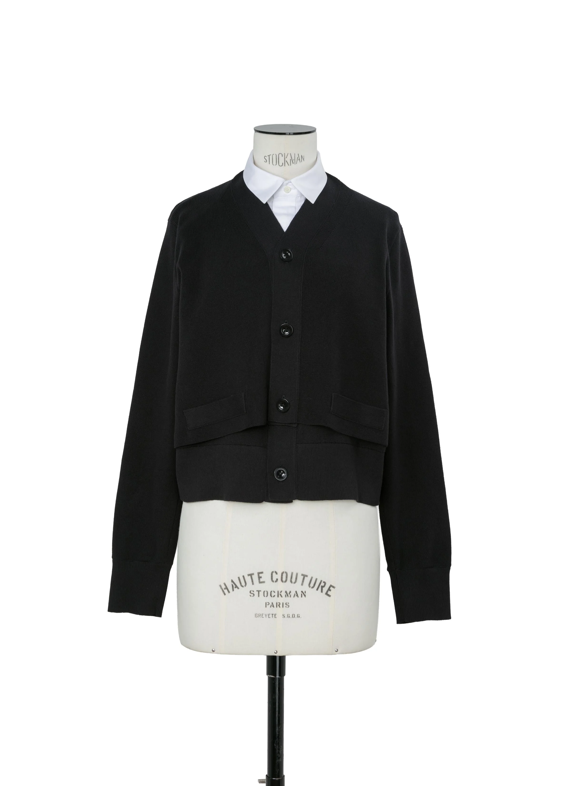 Poplin x Cotton Knit Cardigan - 1