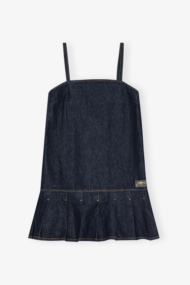 DENIM STRAP MINI DRESS 1