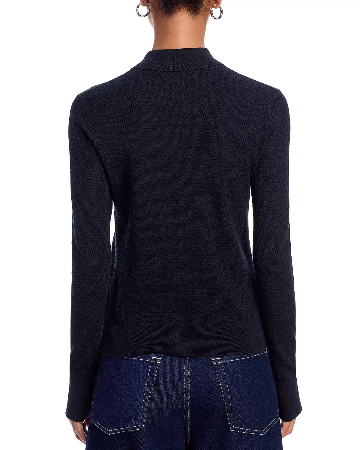 Sterling Jewel Button Collared Sweater - 3
