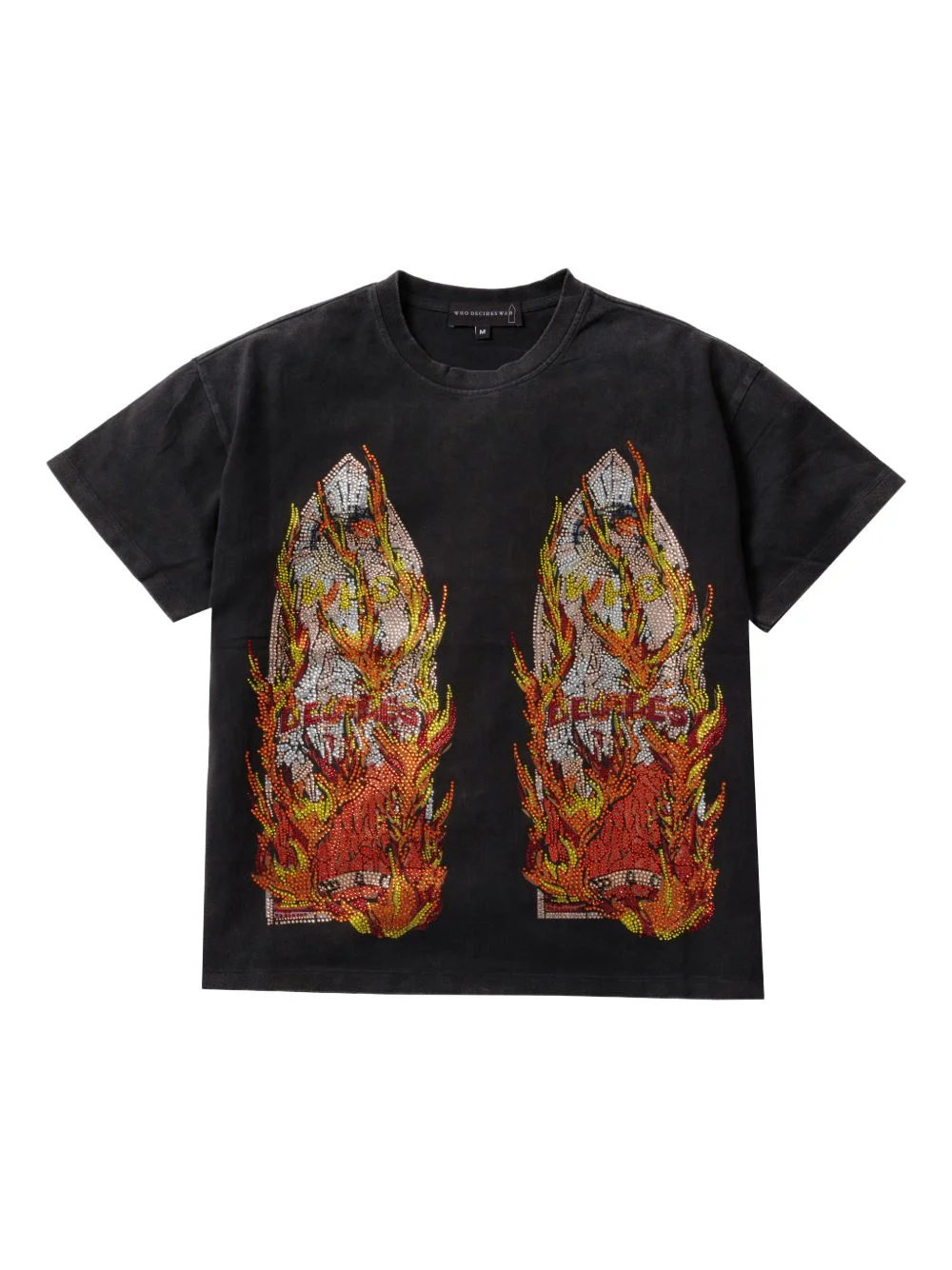 embellished-graphic T-shirt - 1