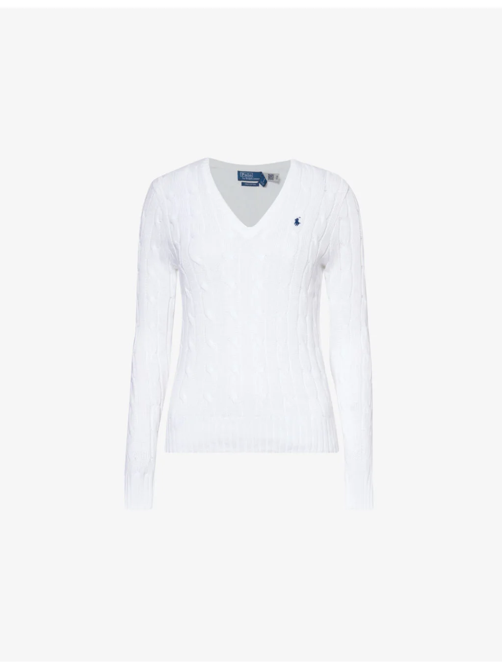 Logo-embroidery cotton-knit jumper - 1