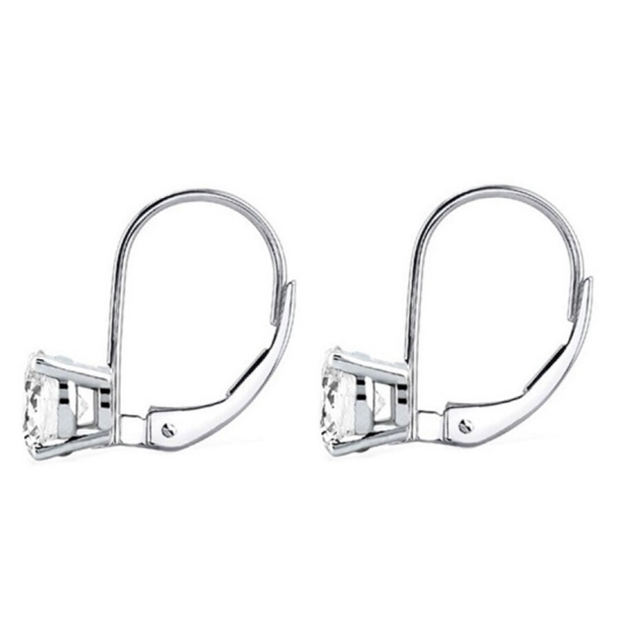 Maulijewels - Maulijewels 0.40 Carat (I-J, I1-I2) Lever Back Dangle style Earrings For Women With Natural White Di - 3