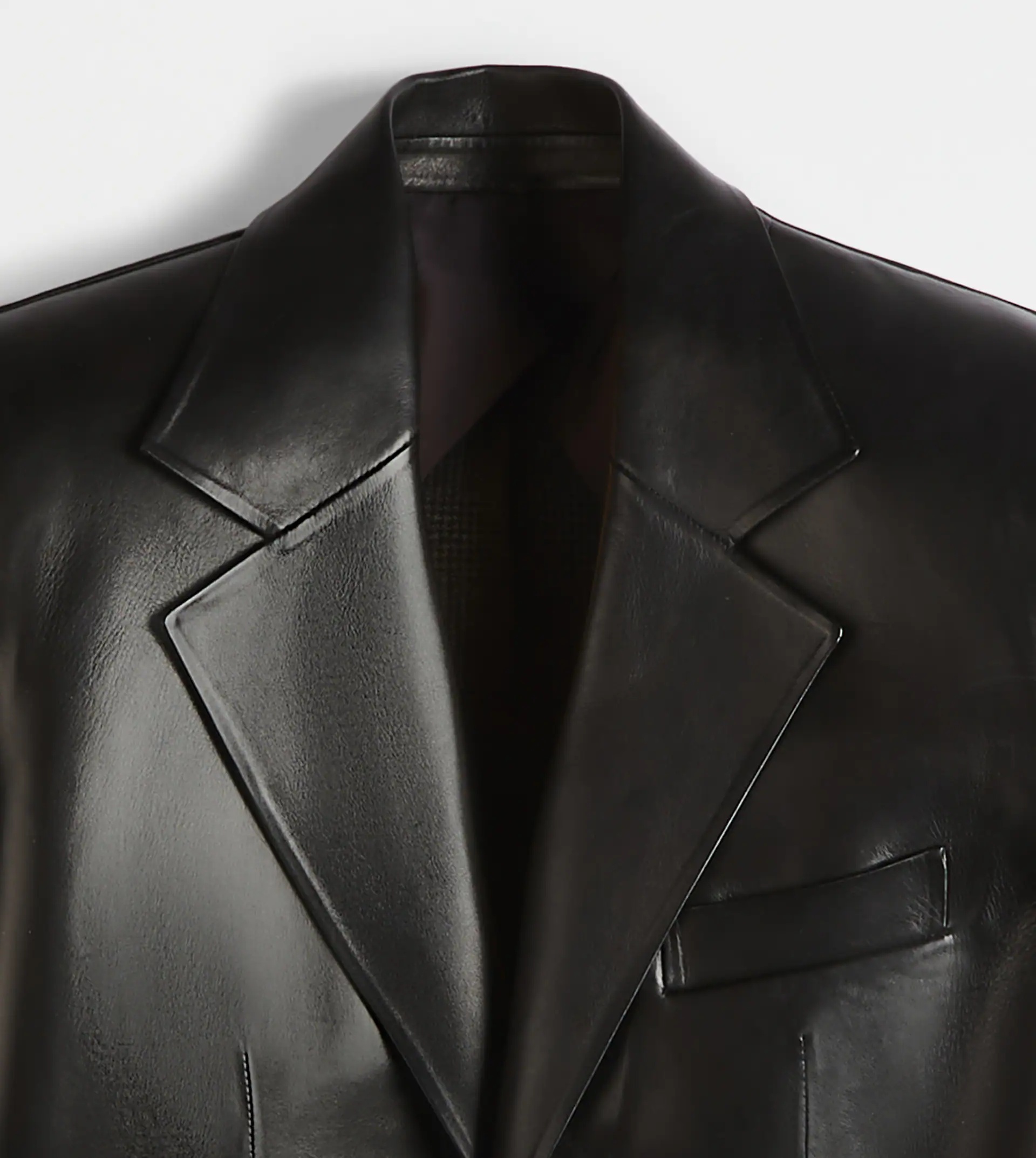 BLAZER IN NAPPA LEATHER - BLACK - 8