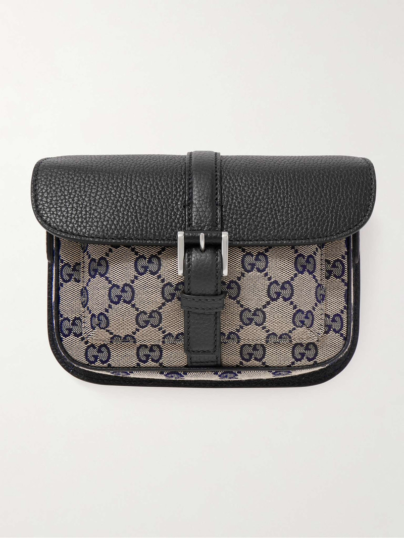 Neo Leather-Trimmed Monogrammed Coated-Canvas Messenger Bag 1