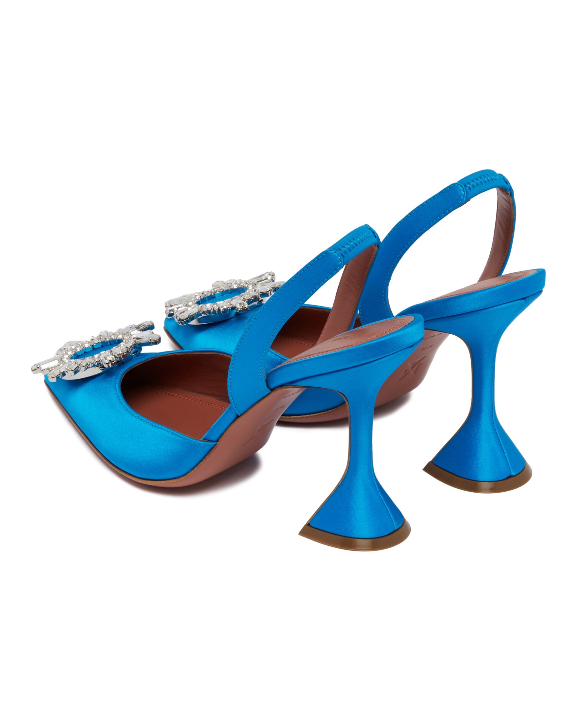 Blue Satin Begum Sandals - 5