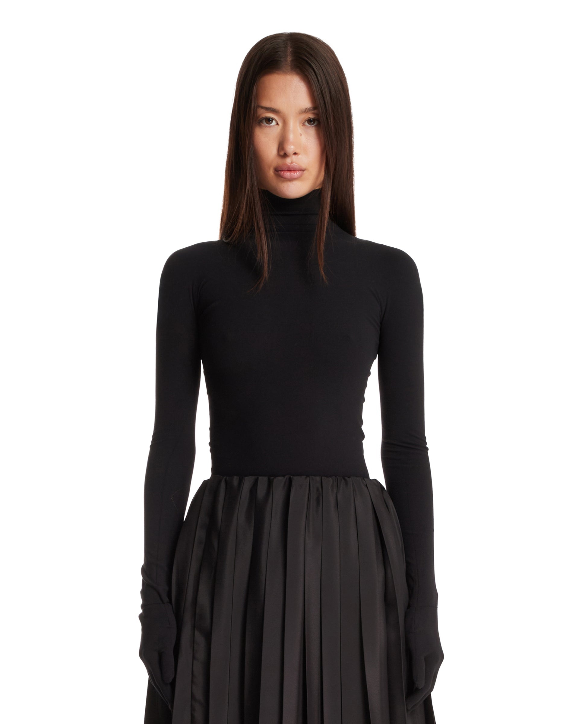 Black High-Neck Top - 1