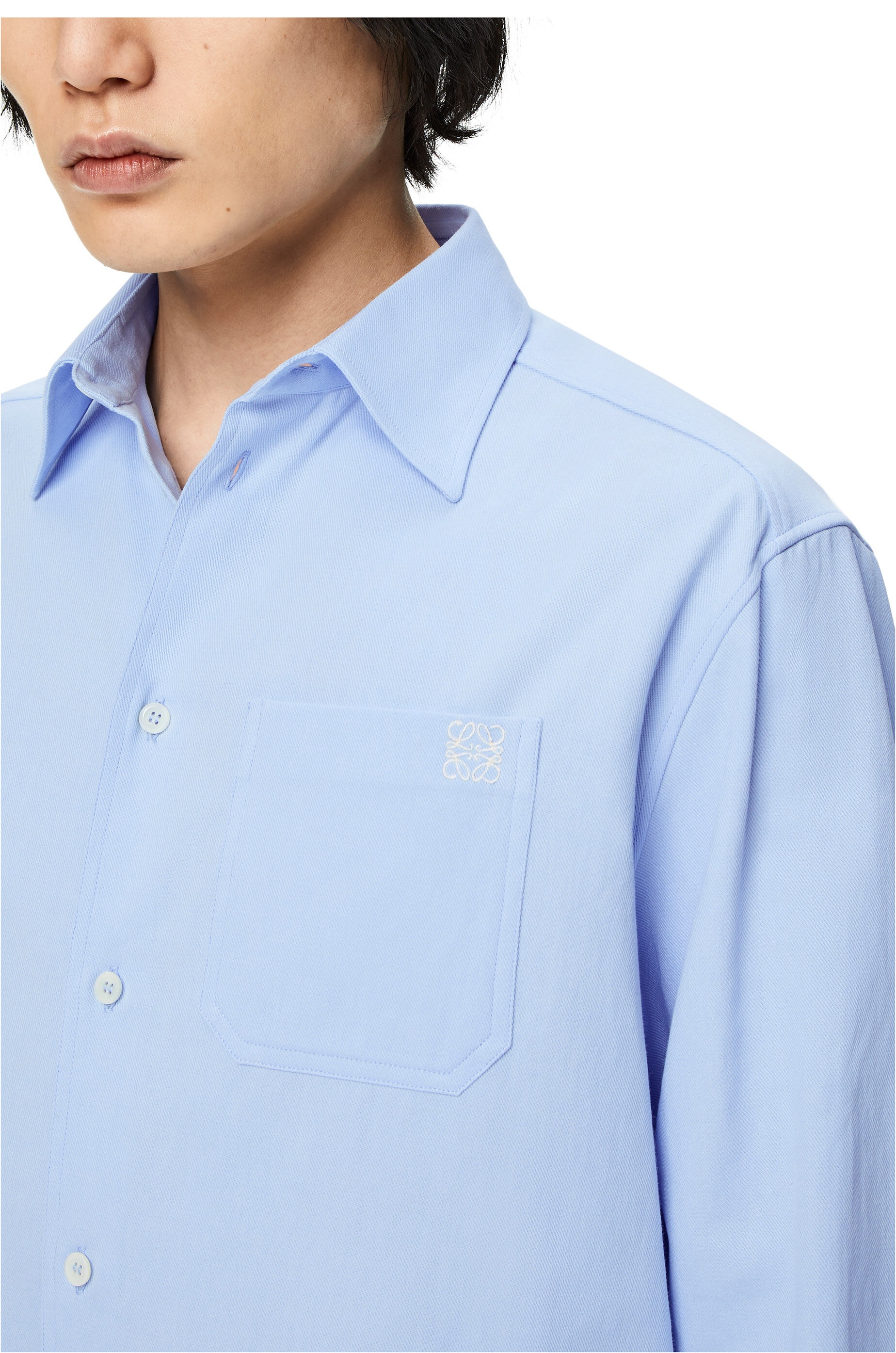 Chest pocket check shirt in cotton - 5