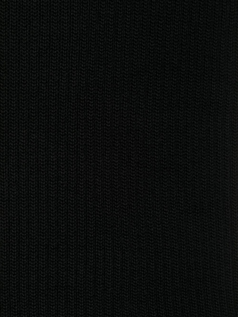 ribbed circular-design scarf - 2