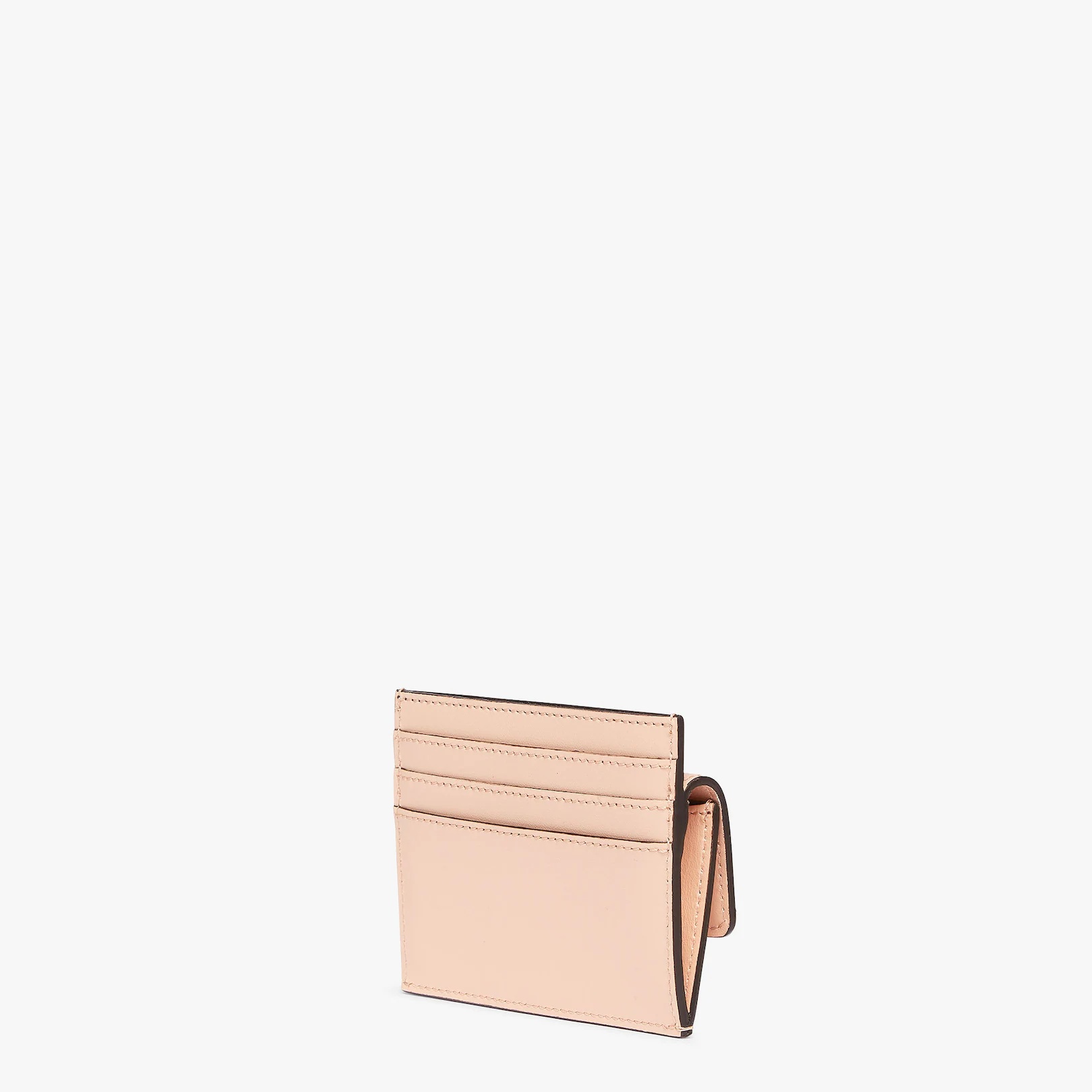 Fendi Roma card holder with three card slots and coin pocket with press-stud button. Made of pale pi - 2