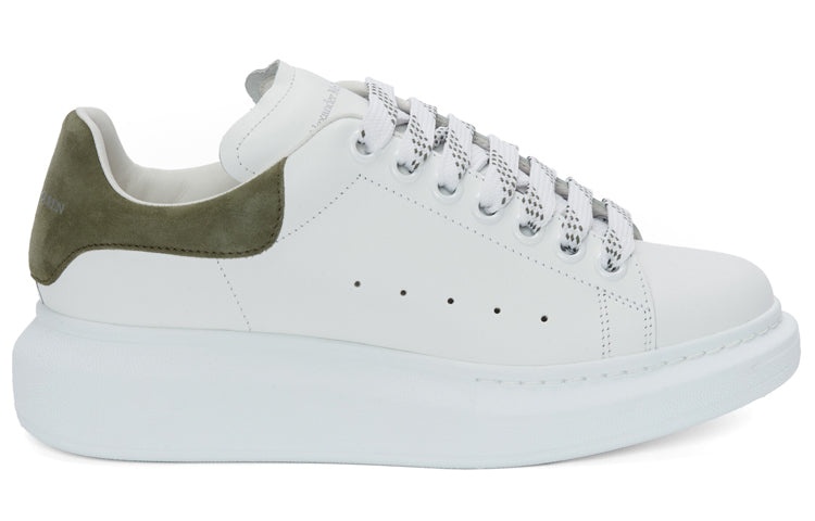 (WMNS) Alexander McQueen Oversized Sneaker 'White Khaki Green Suede' 553770WHGP79443 - 2