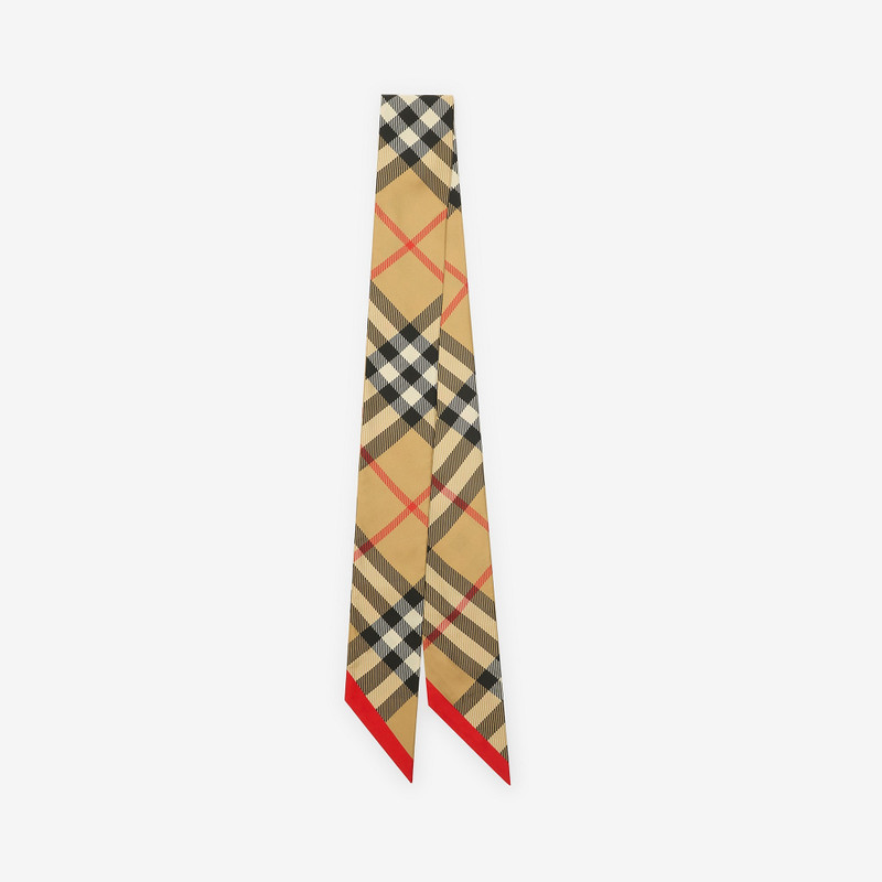 직사각형 check-pattern 실크 scarf 1