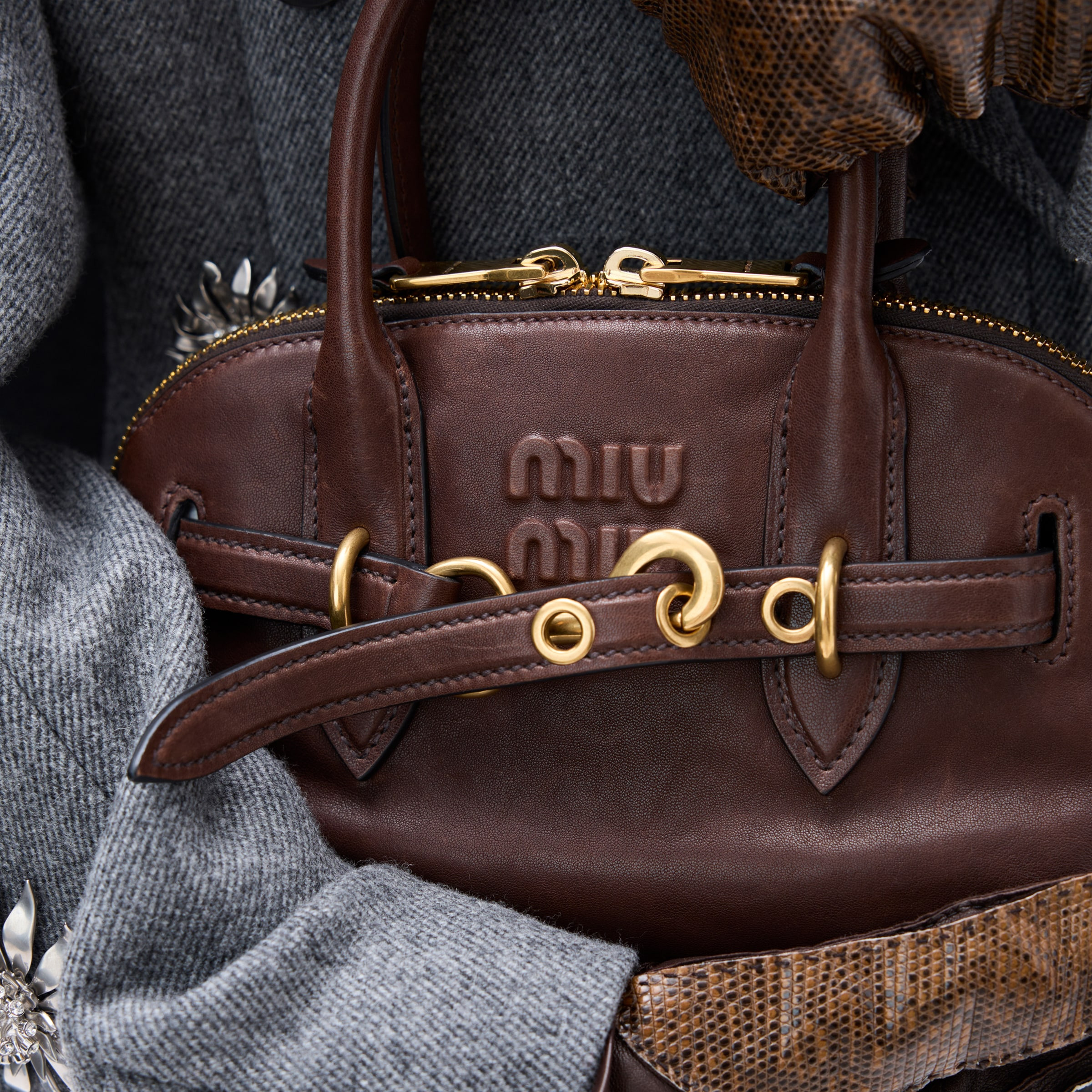 Aventure nappa leather top-handle bag - 5