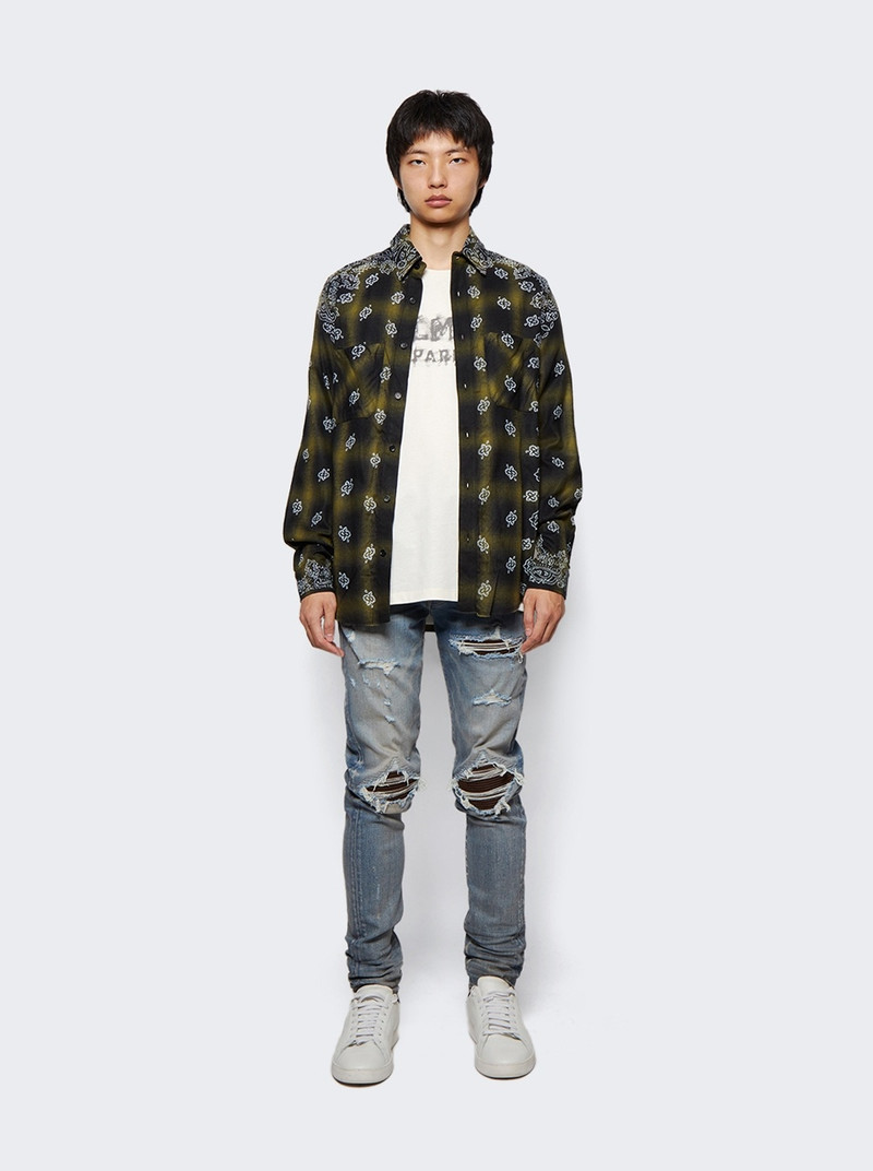 AMIRI bandana-print checked shirt outlook