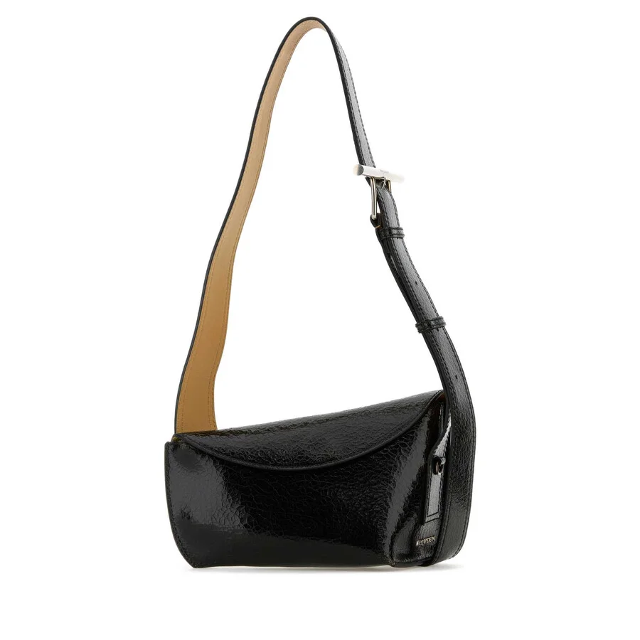 Alexander Mcqueen Black Leather Sling Crossbody Bag - 1