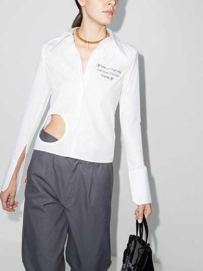 Off-White cut-out long-sleeve shirt outlook