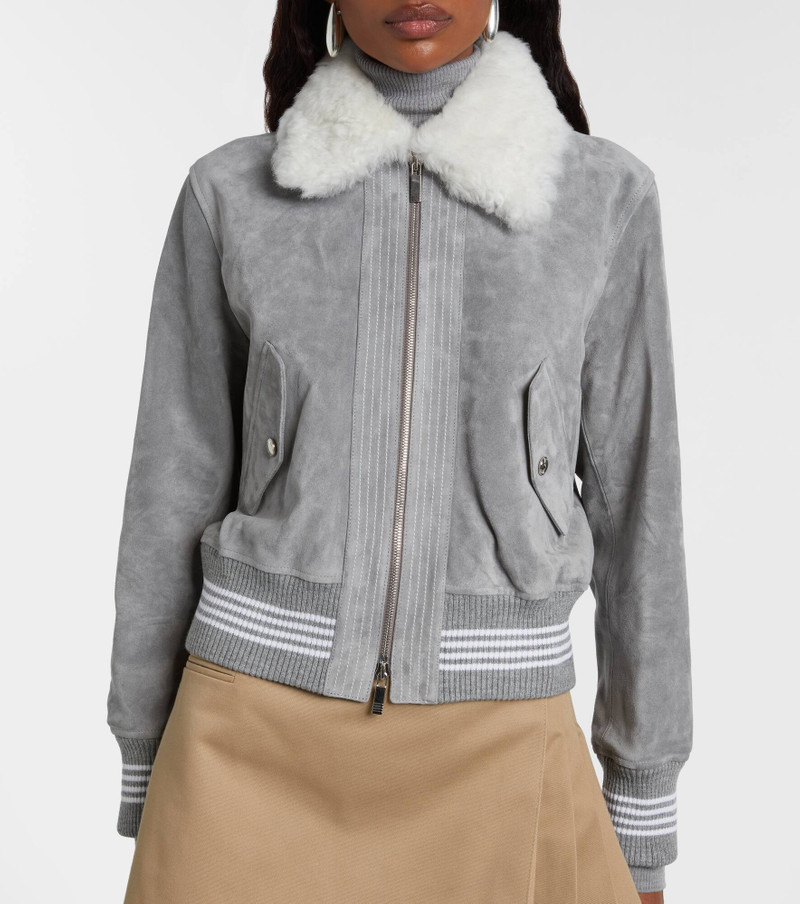 Shearling-trimmed suede jacket 3