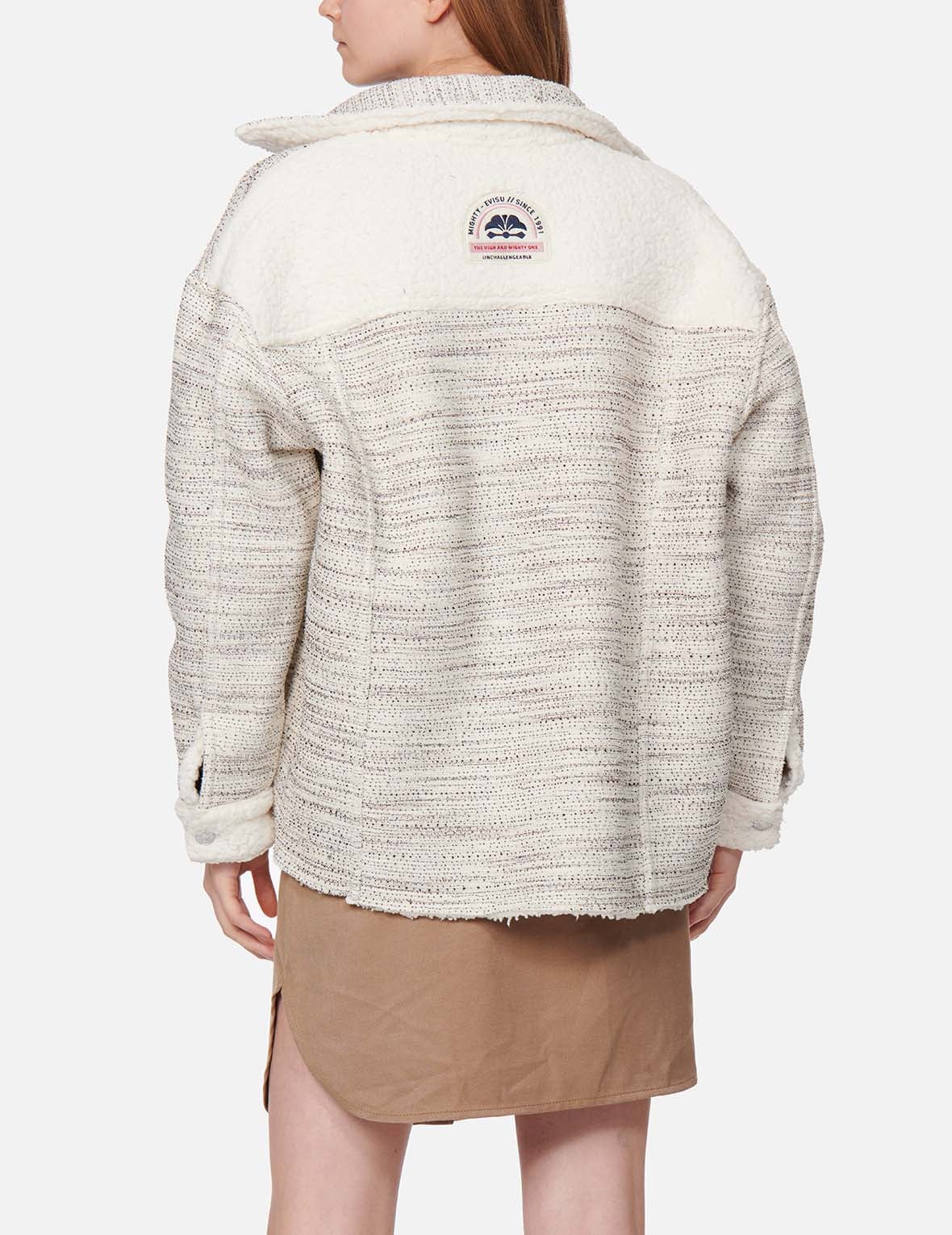 Seagull Reversible Sherpa/Tweed Shirt Jacket - 10