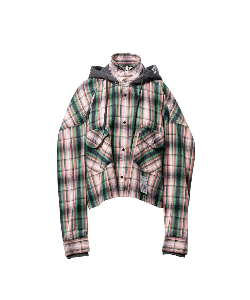 Hoodie Combine Checkered Shirt 26