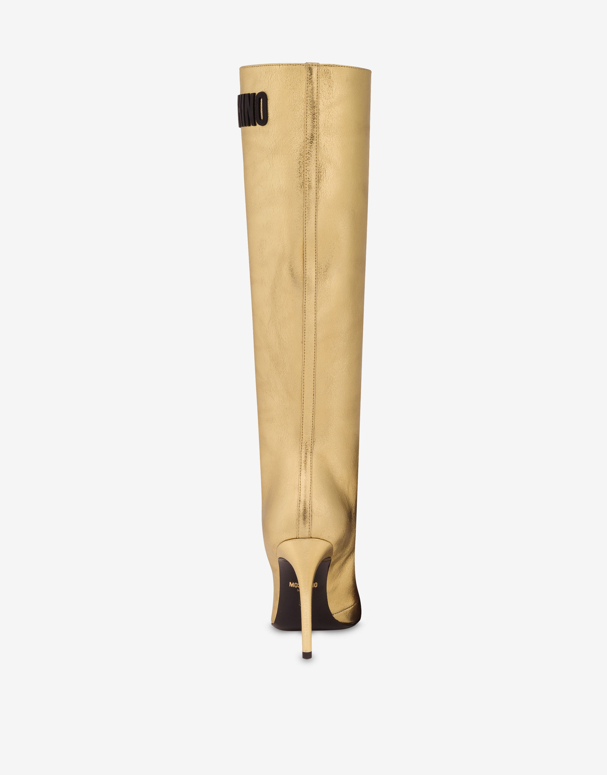 RUBBER LOGO METALLIC CALFSKIN BOOTS - 3