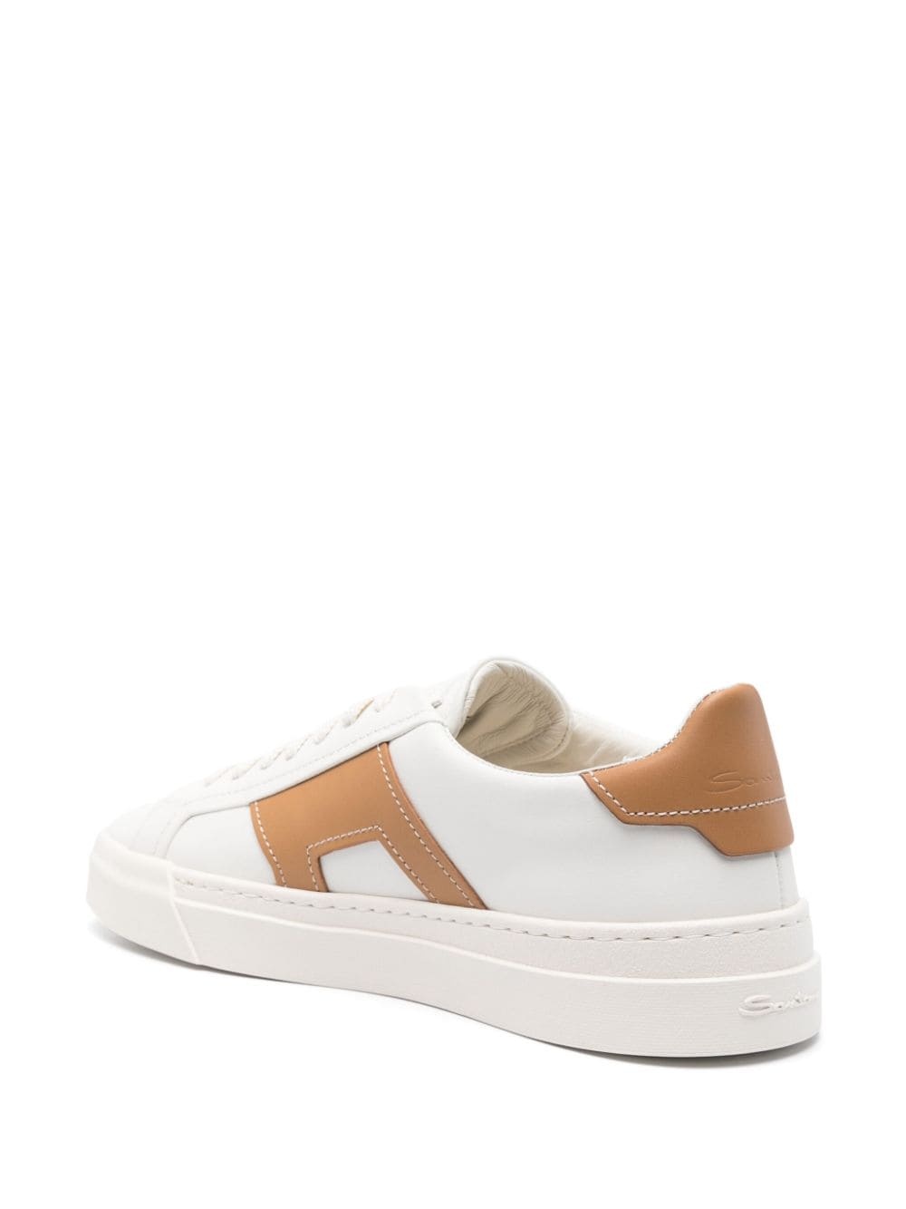 colourblock leather sneakers - 3