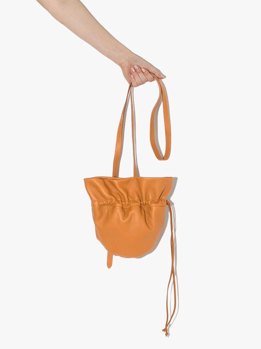 Glove drawstring-fastening shoulder bag - 4